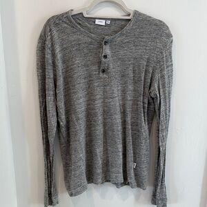 Onia Men’s Long Sleeve Henley Top Sz M